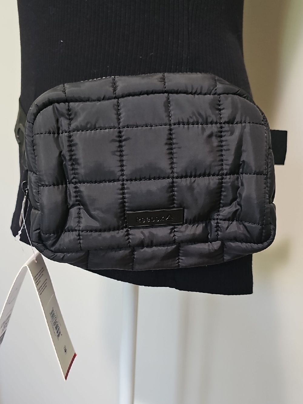 Reebok Black Quilted Waist Pack